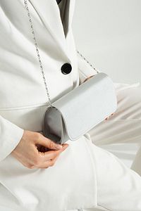 Gümüş Saten Abiye Çanta Portföy Çanta Clutch Çanta Satendüzz ürün fotoğrafı