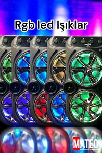 Bluetooth Hoparlör Parti Hoparlörü Karaoke Mikrofon Hediyeli Işıklı Ses Bombası Radyo Usb Sd Girişli ürün fotoğrafı