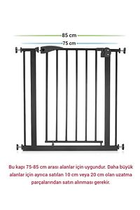 Bebek Güvenlik Kapısı Siyah 75 -85 Cm Arası Kullanıma Uygun ürün fotoğrafı