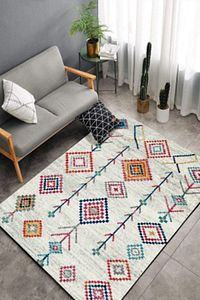 Şönil Kilim Desenli Modern Halı (MAKİNADA YIKANABİLİR SÜNGERLİ DOT/KEÇE TABAN) - Cp658 ürün fotoğrafı
