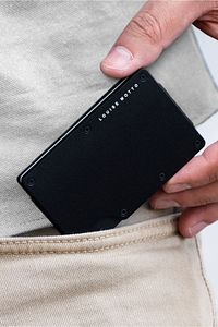 Cardx - Burano Clips - Yeni Nesil Minimalist Cüzdan & Metal Kartlık - Rfid Koruma (SİYAH) ürün fotoğrafı