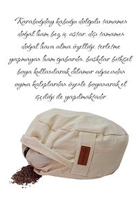 Yoga Ve Meditasyon Minderi | Karabuğday Kabuklu Dolgulu - Turuncu Yogi Baskılı ürün fotoğrafı