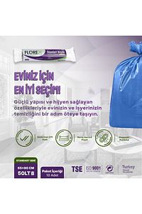 Standart Büyük Boy Mavi Çöp Poşeti X 5 Rulo ürün fotoğrafı