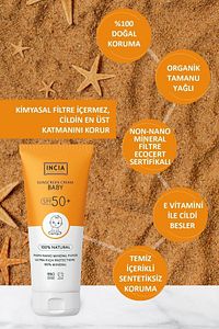 %100 Doğal Bebek Güneş Kremi-leke Karşıtı Mineral Filtreli Yüksek Koruma 50spf Uva Uvb 50ml ürün fotoğrafı