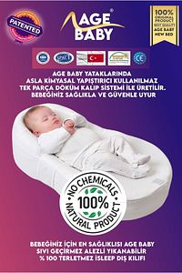 Reflü Yeni Doğan Bebek Yatağı Unisex Yıkanabilir Kılıflı Ve Sıvı Geçirmez Alezli ürün fotoğrafı