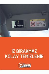 Çok Güzelsin Araba Güneşlik Ayna Yazısı -Etiket Sticker 8x2cm ürün fotoğrafı