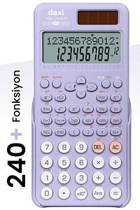 X-800 Yeni Nesil 240 Fonksiyonlu Bilimsel Hesap Makinesi, Lila ürün fotoğrafı