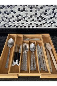 Bambu Ayarlanabilir Çekmece Içi Ölçü Ayarlı Kaşıklık 5-7 Bölmeli Fma896796 ürün fotoğrafı