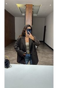 Marka Model Acı kahve Çizgili Ceket ürün fotoğrafı