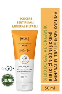 %100 Doğal Bebek Güneş Kremi-leke Karşıtı Mineral Filtreli Yüksek Koruma 50spf Uva Uvb 50ml ürün fotoğrafı