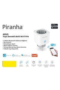 45525 Tuya Destekli Akım Korumalı 2.4GHz Kablosuz Akıllı Wi-Fi Priz ürün fotoğrafı