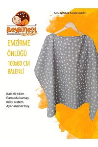 Balenli Yıldızlar Model 100x80 Cm Emzirme Önlüğü Emzirme Örtüsü Fonksiyonel ürün fotoğrafı