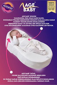 Reflü Yeni Doğan Bebek Yatağı Unisex Yıkanabilir Kılıflı Ve Sıvı Geçirmez Alezli ürün fotoğrafı