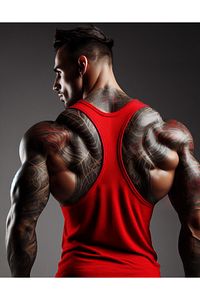 Monster Muscle Gym Fitness Tank Top Sporcu Atleti [kırmızı] ürün fotoğrafı