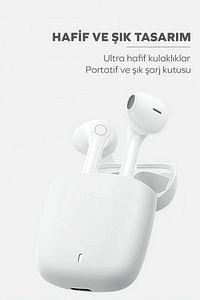 by Deji Curvy Kablosuz Bluetooth Kulak İçi Kulaklık, HD Mikrofonlu Ultra Hafif, HiFi Ses ürün fotoğrafı