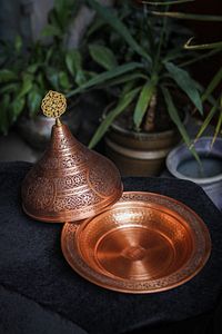 Bakır Ağır Işlemeli Sunumluk Sahan Küçük Boy ürün fotoğrafı