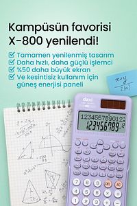 X-800 Yeni Nesil 240 Fonksiyonlu Bilimsel Hesap Makinesi, Lila ürün fotoğrafı
