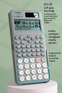 X-900 552 Fonksiyonlu Bilimsel Hesap Makinesi, Mint Yeşili ürün fotoğrafı