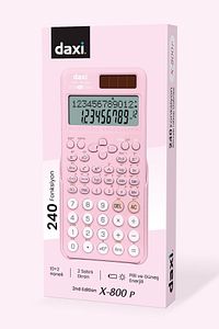 X-800 Yeni Nesil 240 Fonksiyonlu Bilimsel Hesap Makinesi, Pastel Pembe ürün fotoğrafı