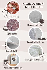 Kaydırmaz Taban Yıkanabilir Leke Tutmaz 2 Li Set60x10050x60banyo Halısı Banyo Paspası Klozet Takımı ürün fotoğrafı