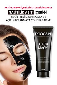 Siyah Nokta Giderici Aktif Kömürlü Siyah Maske 100ML ürün fotoğrafı