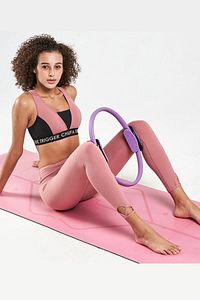 40 Cm Pilates Çemberi Deluxe Tutamaçlı Plates Ring Circle Egzersiz Cemberi Mor ürün fotoğrafı