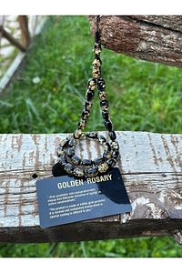 Kehribar Tesbih - Golden Rosary, Sertifikalı, Altınlı, Isim Yazılabilir Özel Ahşap Kutulu ürün fotoğrafı