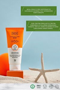 %100 Doğal Bebek Güneş Kremi-leke Karşıtı Mineral Filtreli Yüksek Koruma 50spf Uva Uvb 50ml ürün fotoğrafı