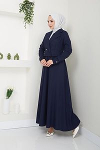 Kadın Giyim Abiye Moda Etek-ceket Ikili Takım 2699 Lacivert ürün fotoğrafı