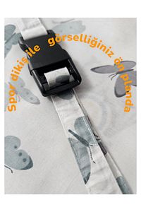 Balenli 100x80 Cm Emzirme Önlüğü Ayarlanabilir Boy Yeşil Kelebekler Emzirme Örtüsü ürün fotoğrafı