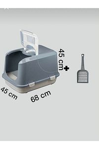 DEV XXL Boy Kapalı Kedi Tuvaleti Koku Filtreli ve Elekli Kürek 68x45x45 ürün fotoğrafı