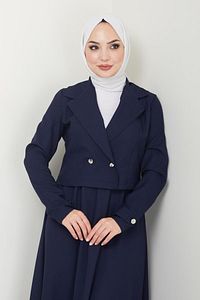 Kadın Giyim Abiye Moda Etek-ceket Ikili Takım 2699 Lacivert ürün fotoğrafı