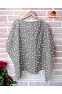 Balenli Yıldızlar Model 100x80 Cm Emzirme Önlüğü Emzirme Örtüsü Fonksiyonel ürün fotoğrafı