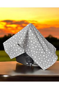 Balenli Yıldızlar Model 100x80 Cm Emzirme Önlüğü Emzirme Örtüsü Fonksiyonel ürün fotoğrafı