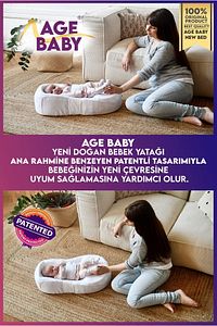 Reflü Yeni Doğan Bebek Yatağı Unisex Yıkanabilir Kılıflı Ve Sıvı Geçirmez Alezli ürün fotoğrafı
