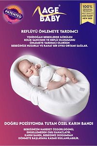 Reflü Yeni Doğan Bebek Yatağı Unisex Yıkanabilir Kılıflı Ve Sıvı Geçirmez Alezli ürün fotoğrafı
