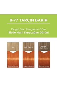 Kalıcı Doğal Renkler Saç Boyası 8-77 Tarçın Bakır ürün fotoğrafı