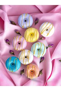 Mini Donutlar 8'li Banyo Bombası/ Nem Bombası / Manikür Pedikür Topu / Banyo Topu ürün fotoğrafı