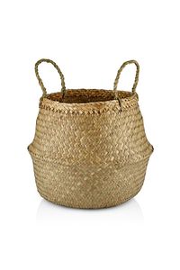 Ikeanatural Large Boy Katlanabilir Hasır Sepet / Saksılık 35x32cm ürün fotoğrafı