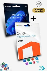 Windows 11 Pro Lisans ve Office 2016 Pro Plus Lisans ürün fotoğrafı