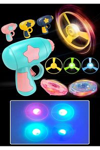 Işıklı Uçan Daire Oyuncak Ufo Pervane Fırıldak Stres Giderici Oyuncak Kedi Oyuncağı Işıklı Topaç ürün fotoğrafı