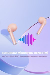 by Deji Curvy Kablosuz Bluetooth Kulak İçi Kulaklık, HD Mikrofonlu Ultra Hafif, HiFi Ses ürün fotoğrafı