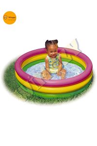 Intex Bebek Havuzu, 3 Boğumlu Sunset Baby Pool 86x25 Cm (BONE HEDİYELİ) ürün fotoğrafı