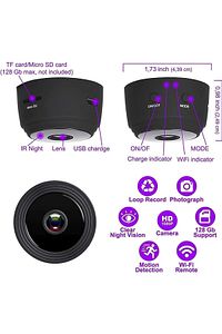 Mini casus kameralar, gizli 1080p HD kablosuz kamera, gece görüşlü, hareket algılamalı, WiFi kamera ürün fotoğrafı