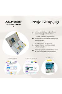 Uno R3 Robotik Kodlama Başlangıç Seti Proje Kitapçığı Alpgen Robotics ürün fotoğrafı