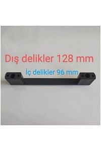 Mobilya Dolap Çekmece Kulp Köprü 96-128mm Mat Siyah Renk Sert Polimerr ürün fotoğrafı