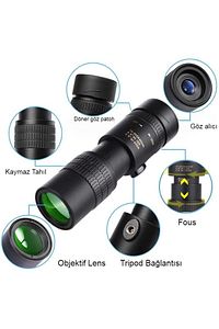 10-300x40 Zoom Dürbün Monoküler Termal Teleskop Telefon Tutucu Avcılık Kamp Kuş Gözlemciliği ürün fotoğrafı