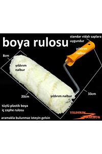 Rulo Tüylü Plastik Boya Rulosu Duvar Boyası Için ürün fotoğrafı