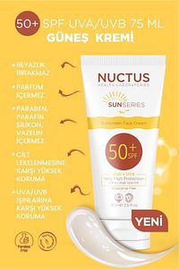 Güneş Kremi 50+ Spf Uva/uvb 75 Ml Krem ürün fotoğrafı