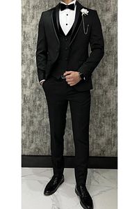 Damatlık Takım Elbise Smokin Slim Fit ürün fotoğrafı